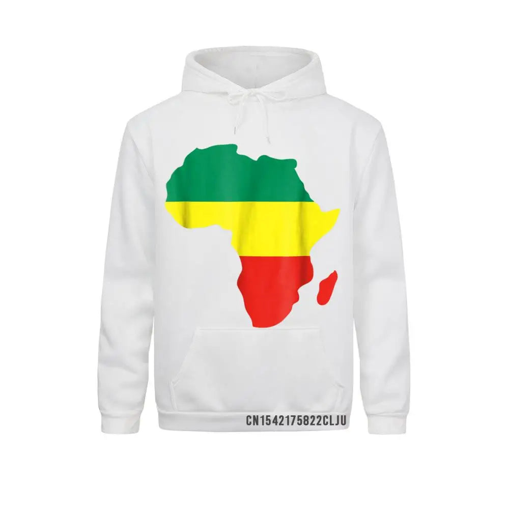 Africa Reggae Map Warm African Rasta Green Yellow Red Men Sweatshirts Europe Hoodies Long Sleeve Funny Hoods Women's