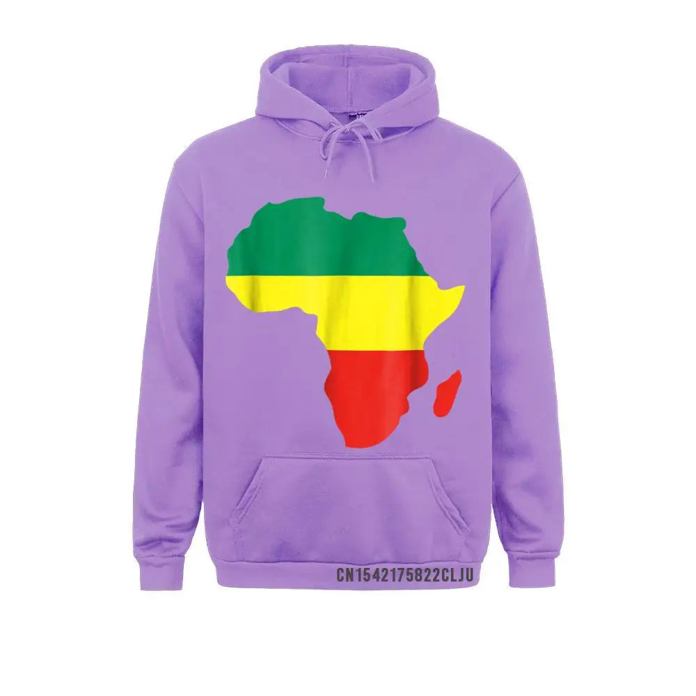 Africa Reggae Map Warm African Rasta Green Yellow Red Men Sweatshirts Europe Hoodies Long Sleeve Funny Hoods Women's