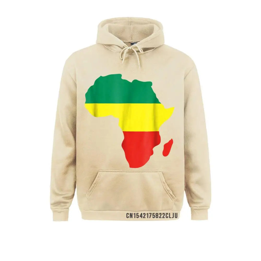 Africa Reggae Map Warm African Rasta Green Yellow Red Men Sweatshirts Europe Hoodies Long Sleeve Funny Hoods Women's