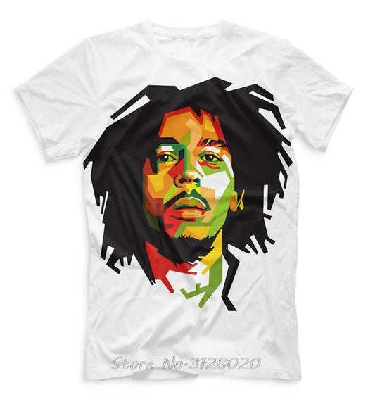 New Summer Fashion Tee Shirt BOB MARLEY NEW t-shirt rasta flag reggae jamaica cool designe HQ print