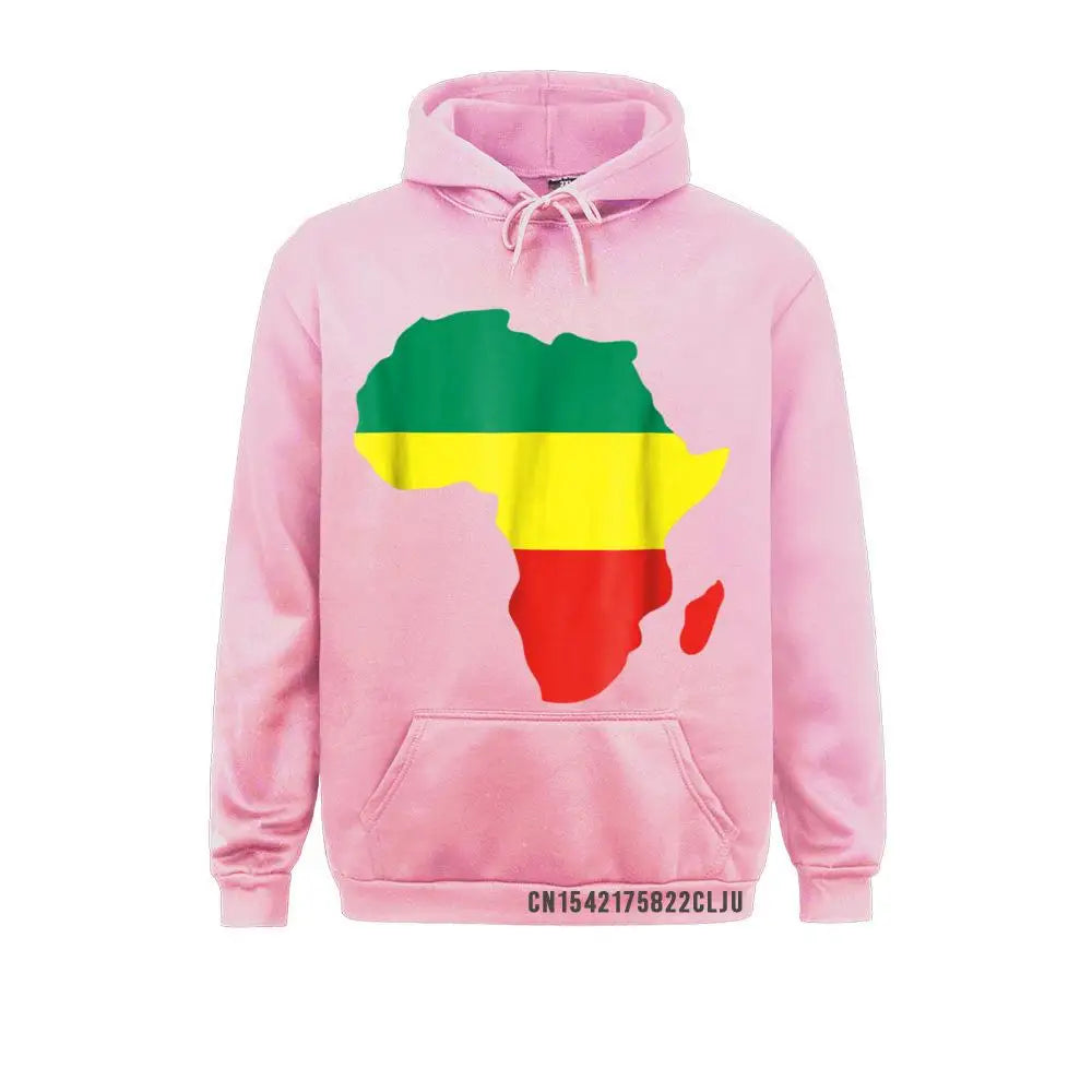 Africa Reggae Map Warm African Rasta Green Yellow Red Men Sweatshirts Europe Hoodies Long Sleeve Funny Hoods Women's