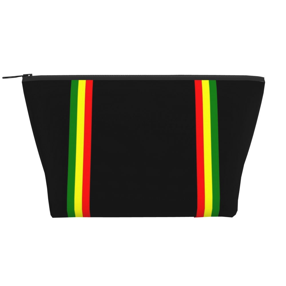 Rasta Reggae Lion Sunglass Makeup Bag Travel Cosmetic Organizer Jamaican Jamaica Pride Rastafarian Lover Storage Toiletry Bags