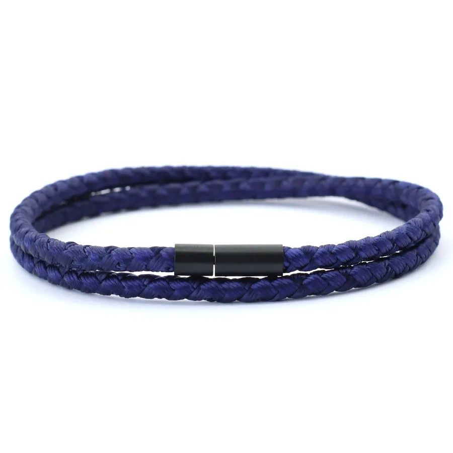 2024 New Simple Style Keel Rope Bracelet For Men Bilayer Wrap Braslet Bangle Homme Nautical Braclet Gifts For Him Pulseria Joias