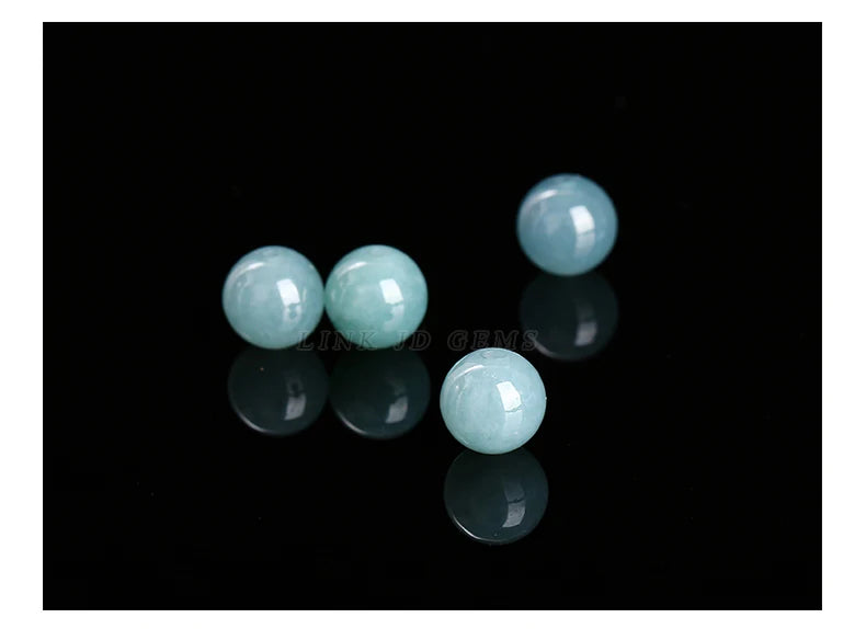 10 Pcs/lot Natural Guatemala Green Jadeite Bead Round Loose Spacer Gemstone For Jewelry Making Diy Necklace Bracelet Accessory