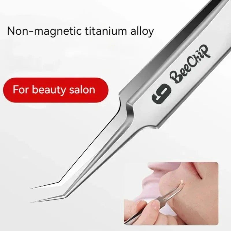 3PCS Facial Pore Cleaning Care Tools Ultra Fine Needle Tweezers Facial Care Tools Home Beauty Tools Stainless Steel Cell Clamps