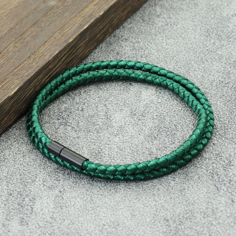 2024 New Simple Style Keel Rope Bracelet For Men Bilayer Wrap Braslet Bangle Homme Nautical Braclet Gifts For Him Pulseria Joias