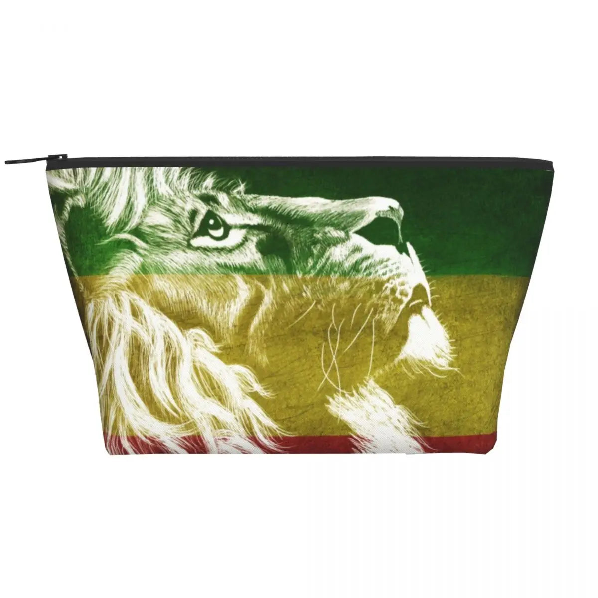 Rasta Reggae Lion Sunglass Makeup Bag Travel Cosmetic Organizer Jamaican Jamaica Pride Rastafarian Lover Storage Toiletry Bags