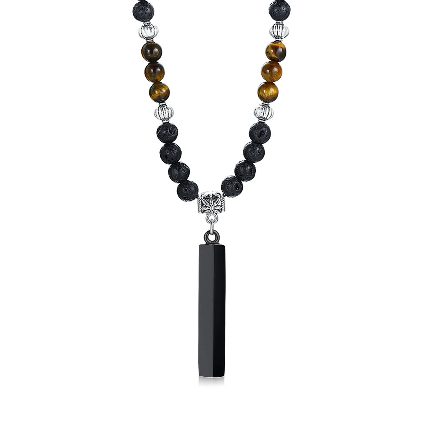 TIBETAN BUDDHIST PHURBA KILAYA THE MAGIC DAGGER WITHTIGER’S EYE LAVA STONE NECKLACE FOR MEN JEWELRY