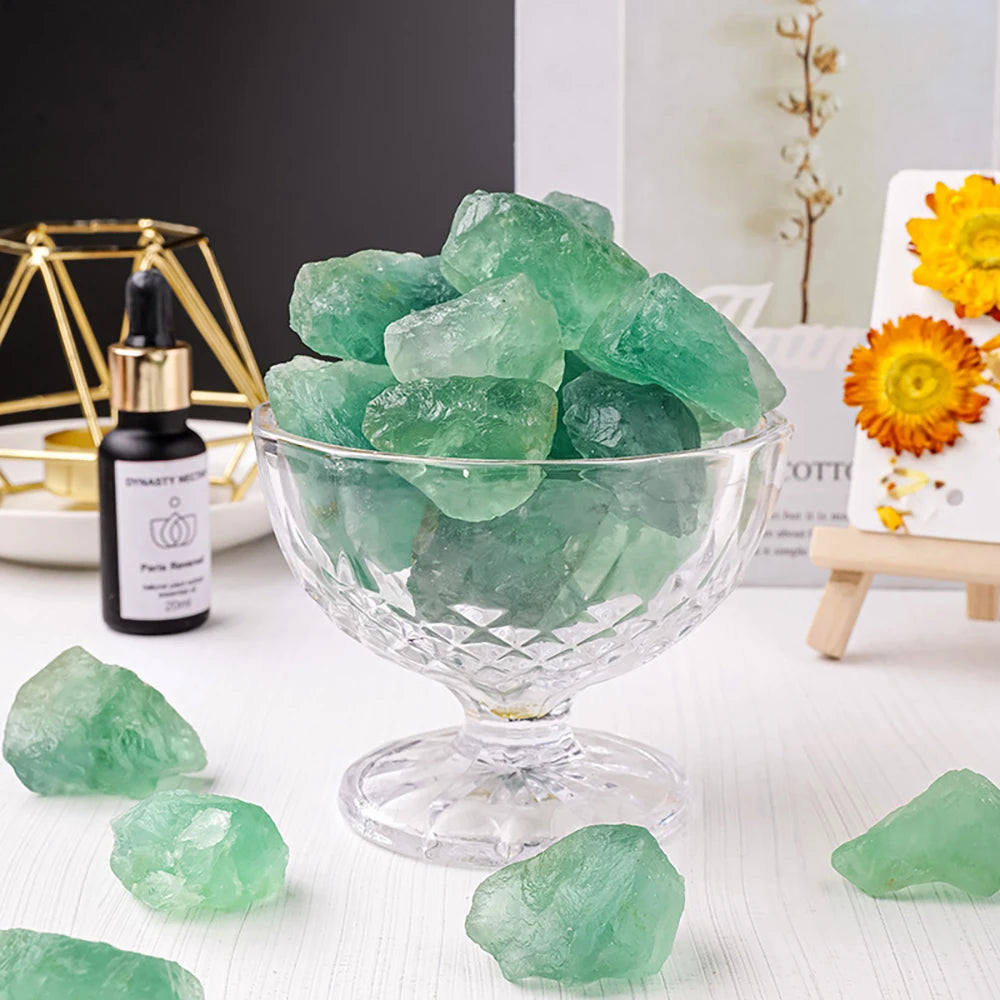 Natural Quartz Crystal Stones Green Fluorite Ore Fluorite Irregular Shape Real Mineral Rock Reiki Healing Specimen Home Decor