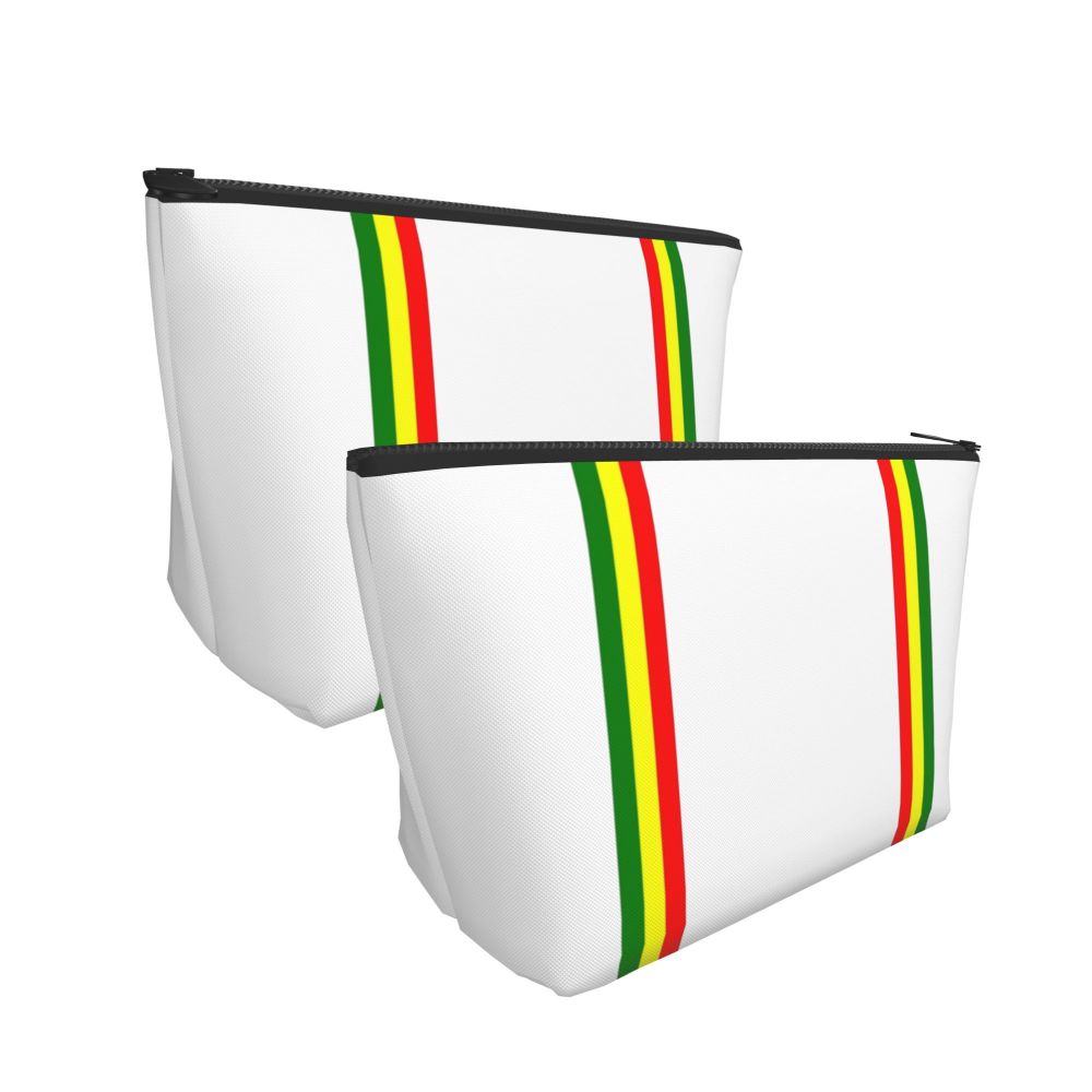 Rasta Reggae Lion Sunglass Makeup Bag Travel Cosmetic Organizer Jamaican Jamaica Pride Rastafarian Lover Storage Toiletry Bags