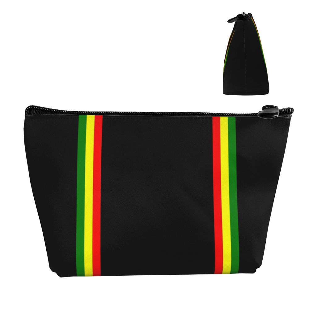 Rasta Reggae Lion Sunglass Makeup Bag Travel Cosmetic Organizer Jamaican Jamaica Pride Rastafarian Lover Storage Toiletry Bags