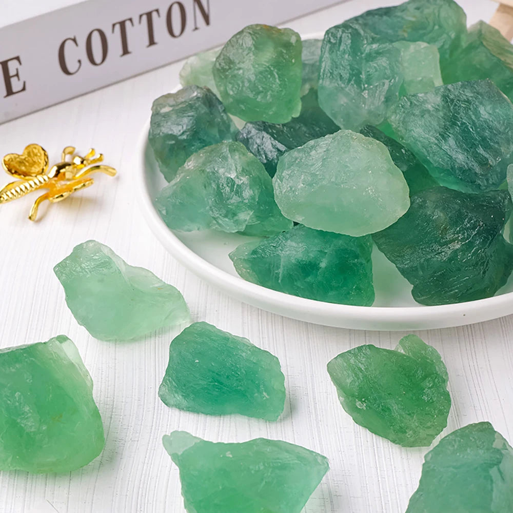 Natural Quartz Crystal Stones Green Fluorite Ore Fluorite Irregular Shape Real Mineral Rock Reiki Healing Specimen Home Decor