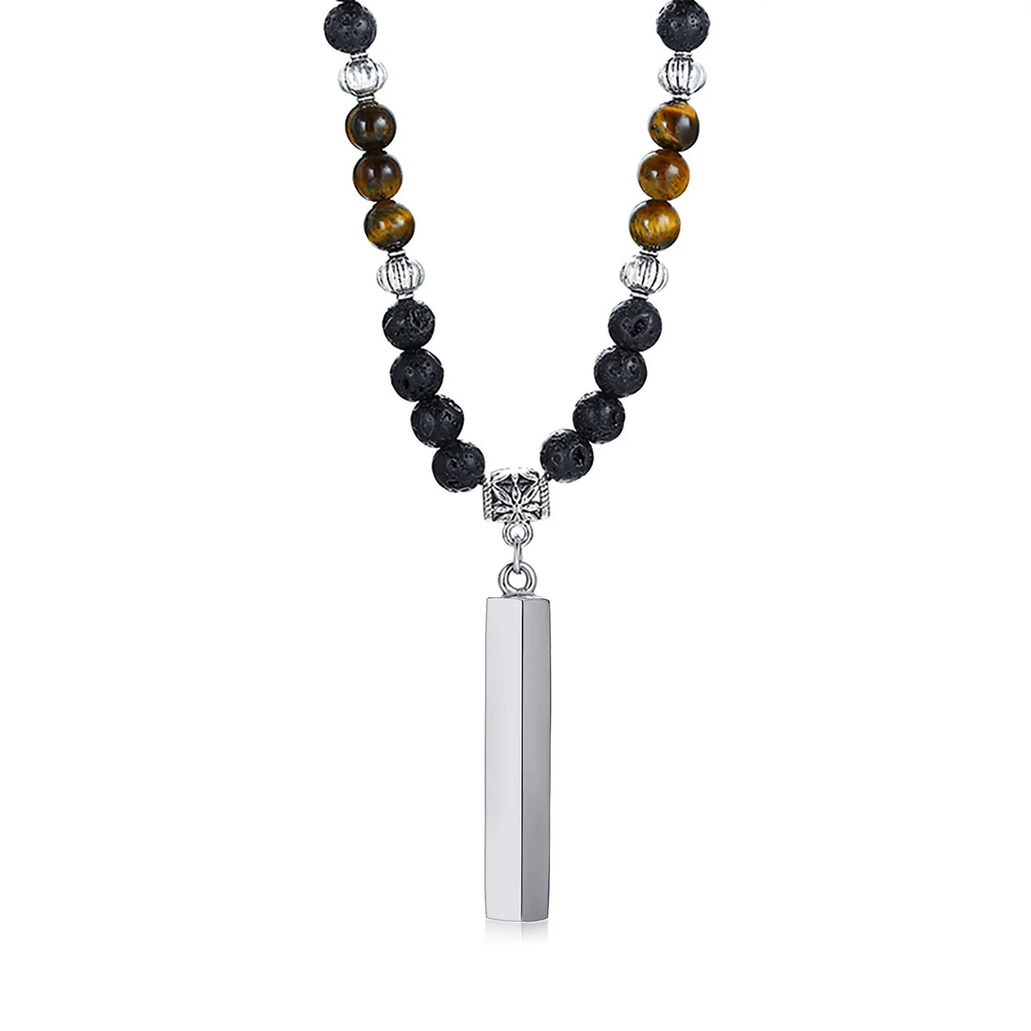 TIBETAN BUDDHIST PHURBA KILAYA THE MAGIC DAGGER WITHTIGER’S EYE LAVA STONE NECKLACE FOR MEN JEWELRY