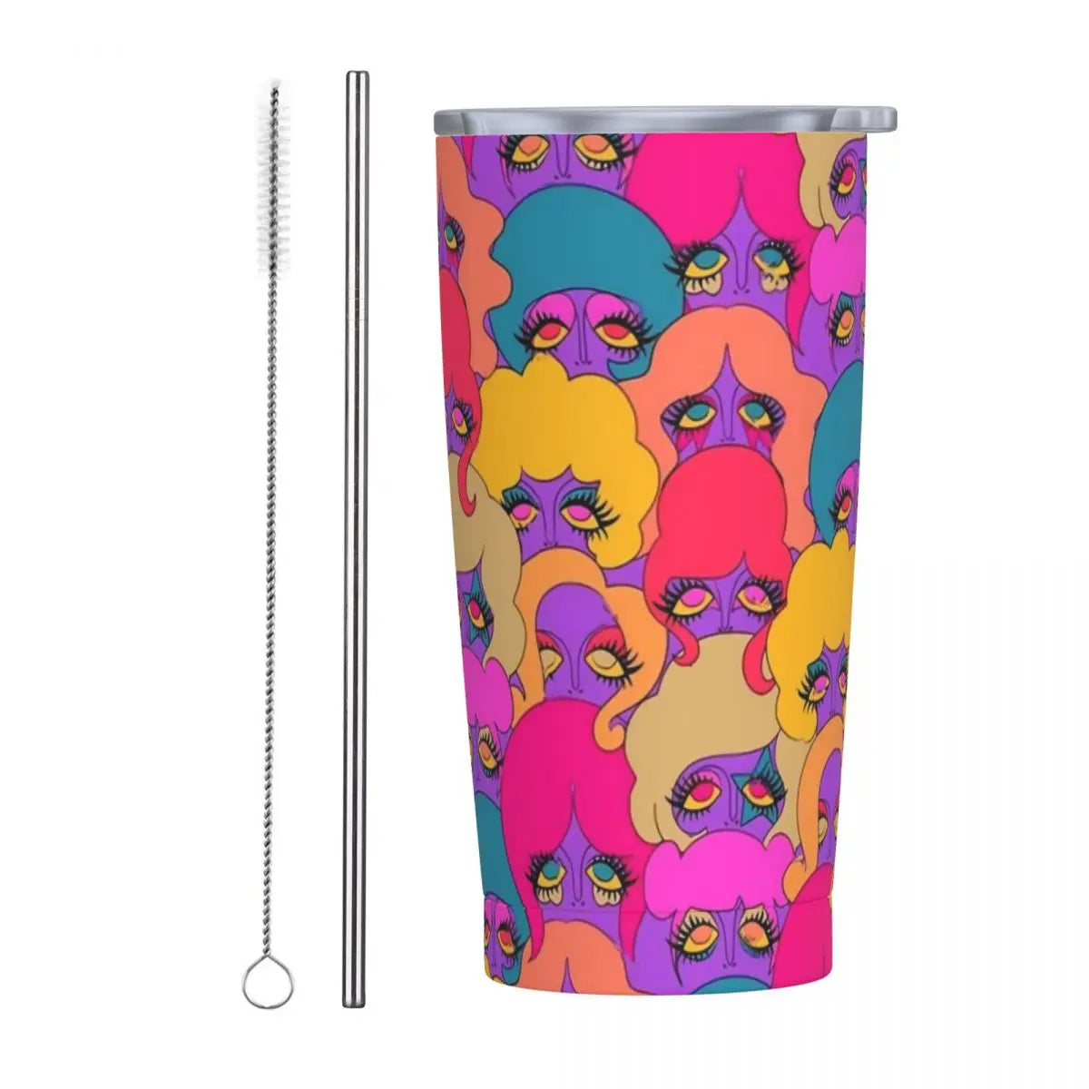 Ladies Print Tumbler Jamaican Woman Art Cold and Hot Water Bottle Keep Heat Stainless Steel Thermal Cups Custom Camping Mugs Cup