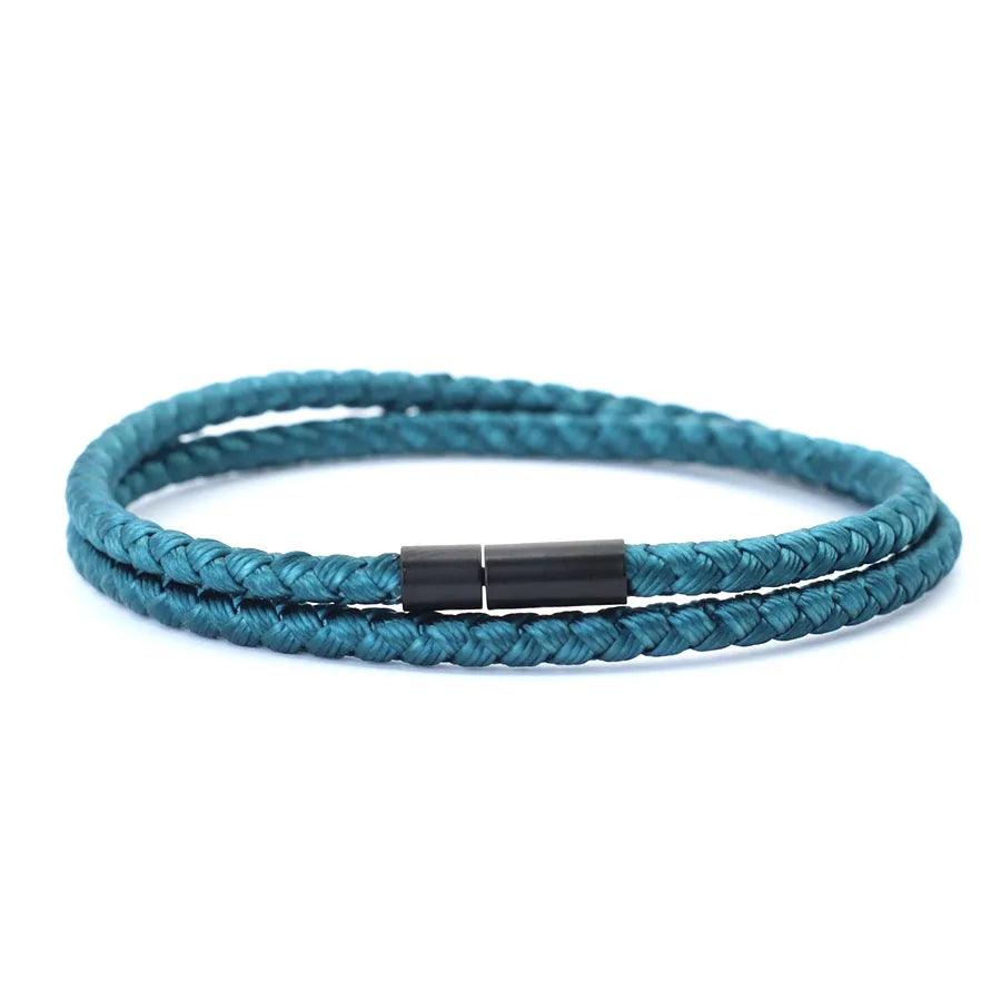 2024 New Simple Style Keel Rope Bracelet For Men Bilayer Wrap Braslet Bangle Homme Nautical Braclet Gifts For Him Pulseria Joias