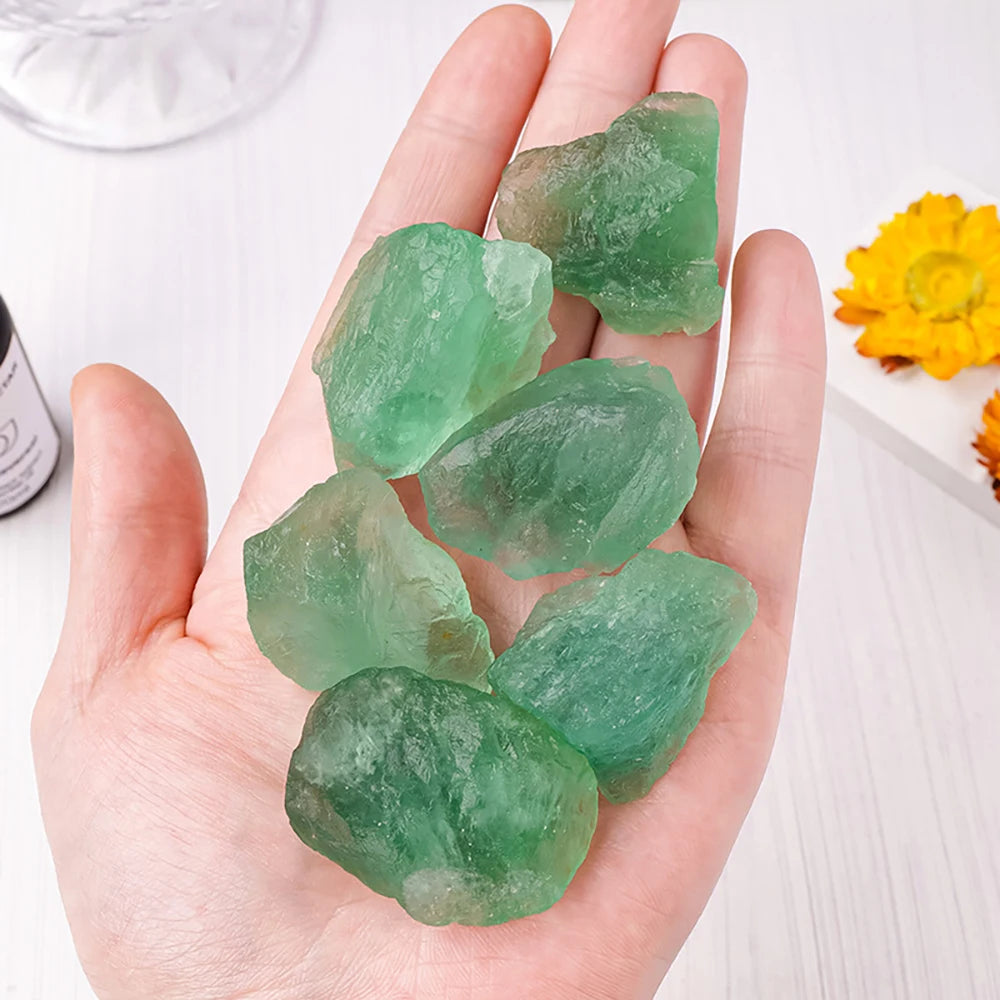 Natural Quartz Crystal Stones Green Fluorite Ore Fluorite Irregular Shape Real Mineral Rock Reiki Healing Specimen Home Decor