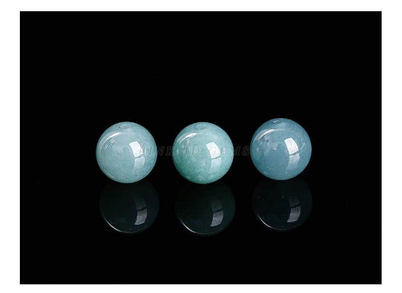 10 Pcs/lot Natural Guatemala Green Jadeite Bead Round Loose Spacer Gemstone For Jewelry Making Diy Necklace Bracelet Accessory