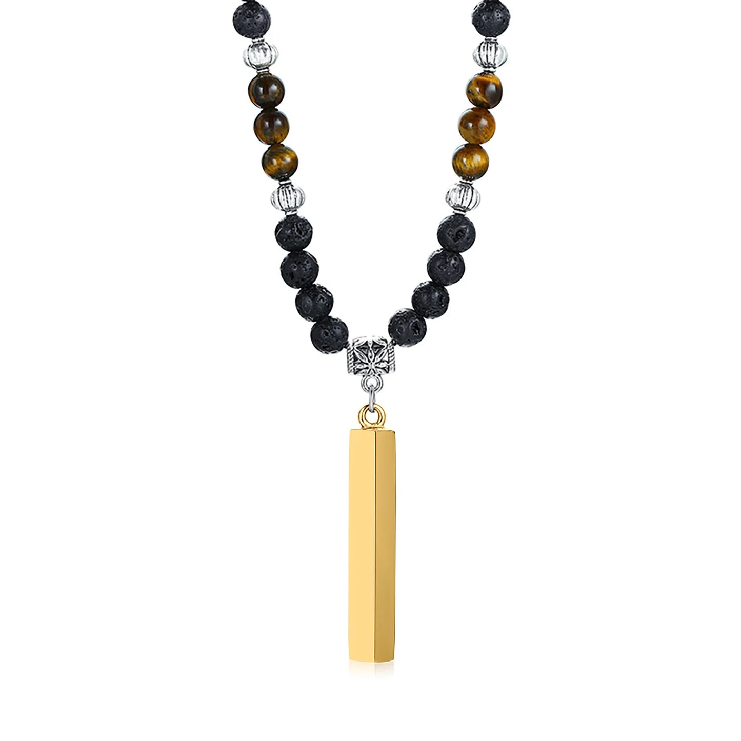 TIBETAN BUDDHIST PHURBA KILAYA THE MAGIC DAGGER WITHTIGER’S EYE LAVA STONE NECKLACE FOR MEN JEWELRY