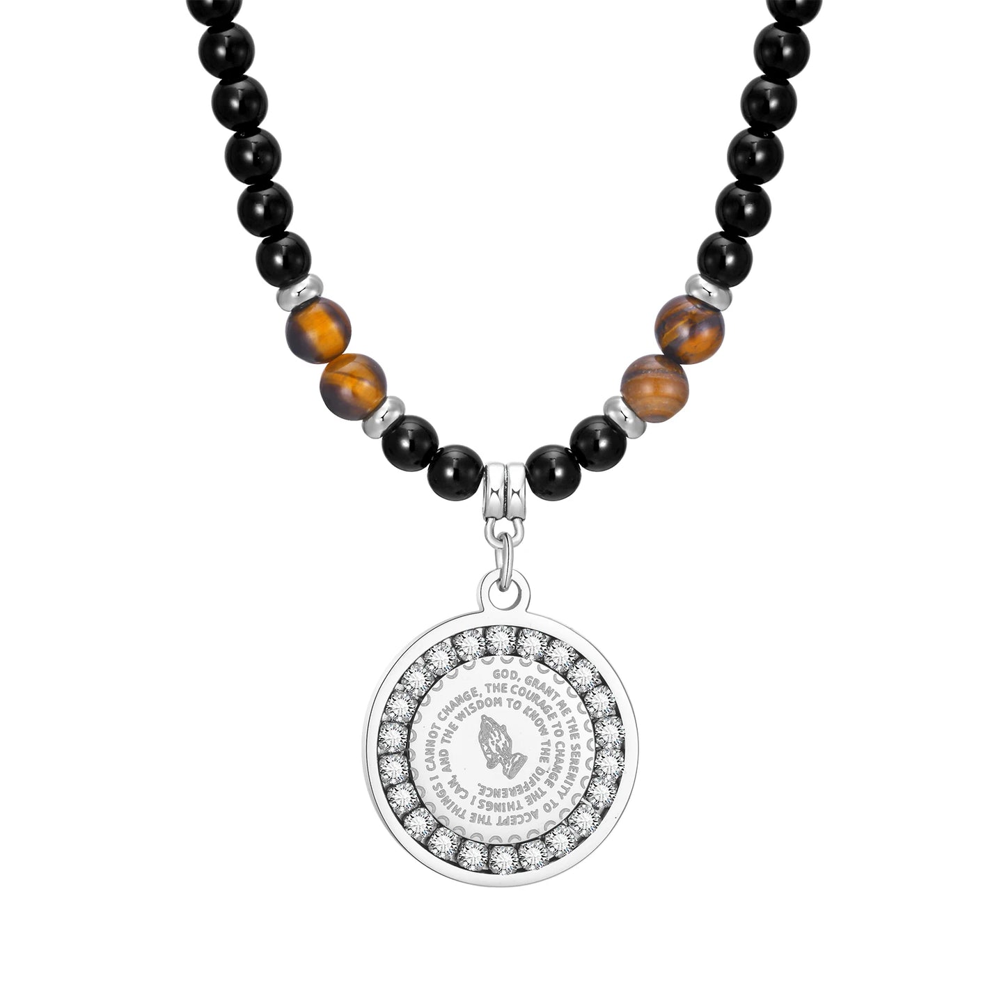 TIBETAN BUDDHIST PHURBA KILAYA THE MAGIC DAGGER WITHTIGER’S EYE LAVA STONE NECKLACE FOR MEN JEWELRY