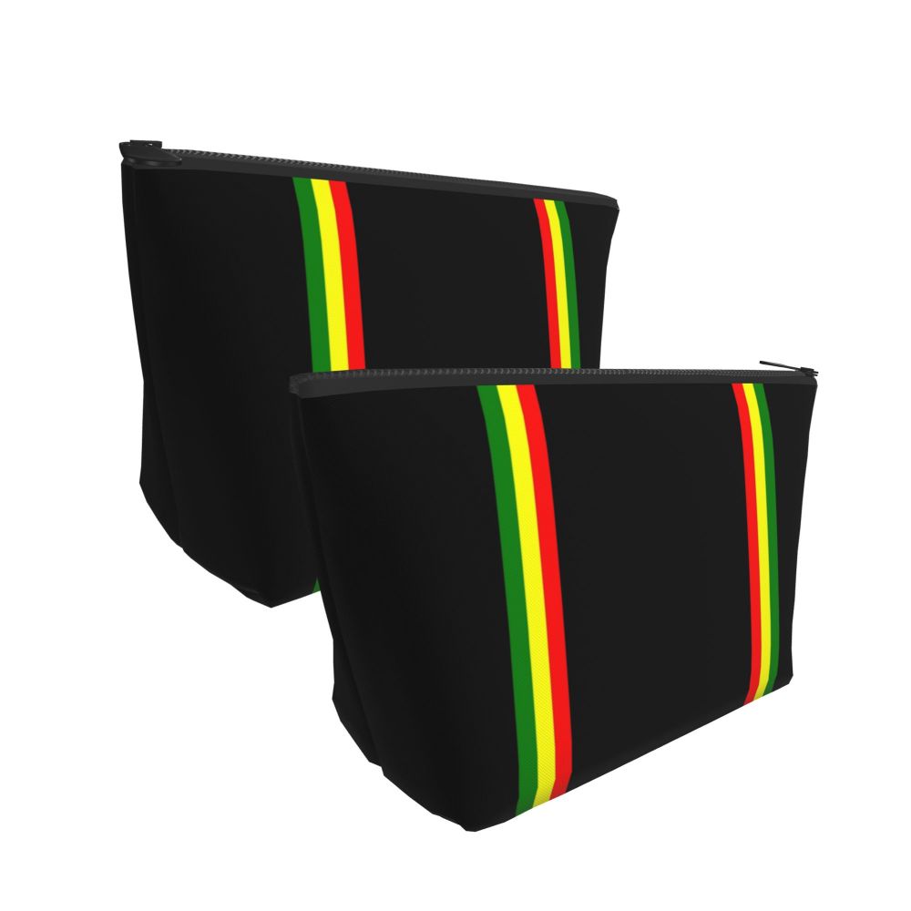 Rasta Reggae Lion Sunglass Makeup Bag Travel Cosmetic Organizer Jamaican Jamaica Pride Rastafarian Lover Storage Toiletry Bags