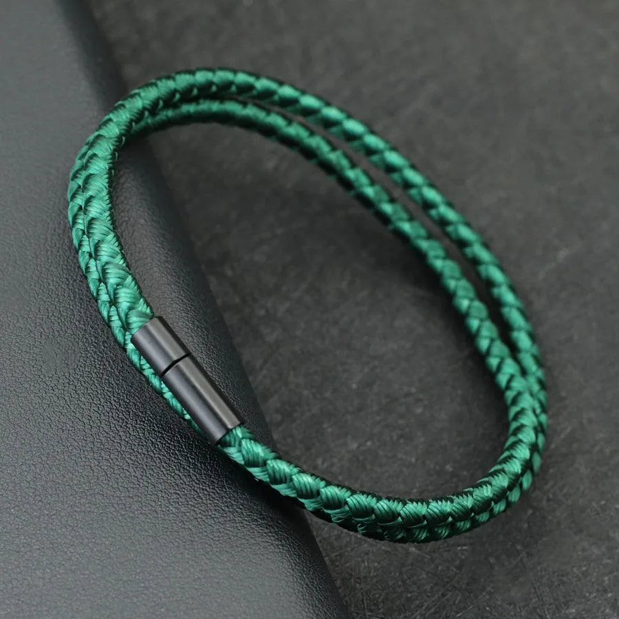 2024 New Simple Style Keel Rope Bracelet For Men Bilayer Wrap Braslet Bangle Homme Nautical Braclet Gifts For Him Pulseria Joias