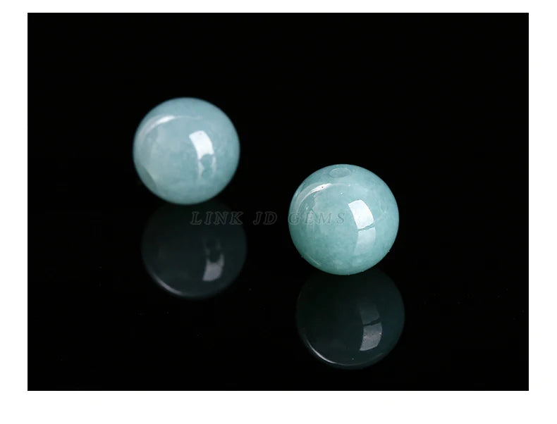 10 Pcs/lot Natural Guatemala Green Jadeite Bead Round Loose Spacer Gemstone For Jewelry Making Diy Necklace Bracelet Accessory